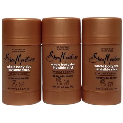 3 SheaMoisture Coconut & Hibiscus Whole Body 2.6 fl. oz. Deodorant Sticks - Image 1 of 4
