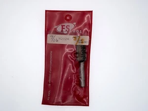 FS Tool R2024 Carbide 7/16" Dia x 1" Cut Length Straight Router Bit, 1/4" Shank - Picture 1 of 2