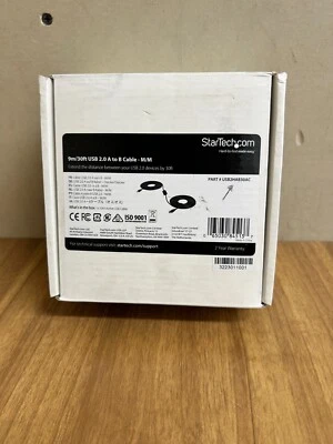 Cable USB 2.0 A a B Star Tech USB2HAB30AC 9m/30ft - M/M Foto 1 de 2