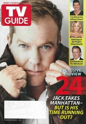TV Guide Magazine 24 Kiefer Sutherland Regina King Spartacus Project Runway 2010 - Image 1 of 4