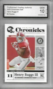 Las Vegas Raiders Henry Ruggs III Chronicles RC 2020 clasificación PGA gema 10 #4 - Imagen 1 de 2