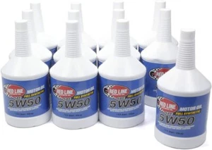 Red Line 11624 Full Synthetic 5W-50 Motor Oil Case High Performance Pack of 12 - Picture 1 of 2