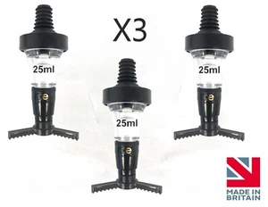 3x Spirit Optic Measure Dispenser Set 25ml 35ml 50ml Pub Bar Drinks optic UK mad - Picture 1 of 25