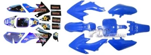 ROCKSTAR GRAPHICS DECALS & BLUE PLASTIC CRF50 DIRT Bike DE45+ - Picture 1 of 2