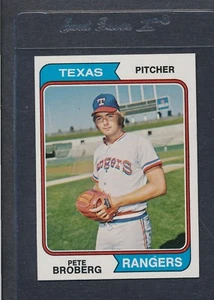 Pete Broberg Rangers 1974 Topps #425 casi nuevo/como nuevo *2383 - Imagen 1 de 1