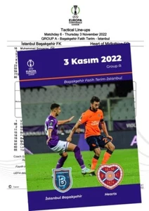 ISTANBUL BASAKSEHIR Turkey HEARTS Scotland 2022 EСL FAN 12 pages + OFFICIAL LU - Picture 1 of 2