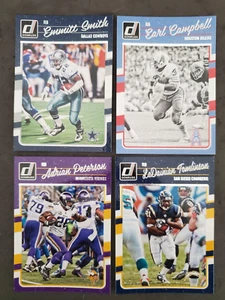 Lotto (4) 2016 Donruss Football Earl Campbell Adrian Peterson EmmittSmith Tomlinson - Foto 1 di 1