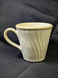 Fioriware Jardinware Mug White Swirl Pottery Coffee Cup Zanesville Ohio Cream - Picture 1 of 11