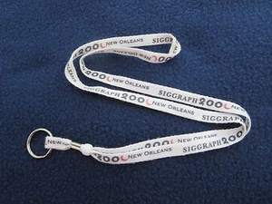 Siggraph 2000 New Orleans Convention WHITE Lanyard Badge Holder NEW Collectible - Imagen 1 de 4
