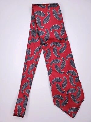 Corbata formal Hardy Amies para hombre 56"Lx4"W roja/azul Foto 1 de 4