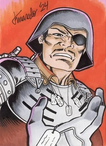 ORIGINAL G.I. Joe Major Bludd 1/1 ACEO Sketch Card cartoon comic Fan Art - Picture 1 of 3