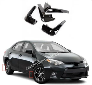 Fit For Toyota Corolla 2014-2018 Glossy black Mud Flaps Splash Guards Mudguard - Picture 1 of 5