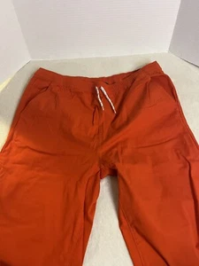 Lands End Boys Jogger Pants Orange Size XL (18H-20H) Elastic Waist And Cuff. NWT - Picture 1 of 6