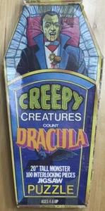 Creepy Creatures Count Dracula 100pc Puzzle in Coffin Box HG Toys 1974 (-4pcs) - Picture 1 of 7
