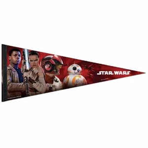 REY FINN BB-8 POE DAMERON THE FORCE AWAKENS STAR WARS PREMIUM PENNANT 12"x30" - Picture 1 of 1