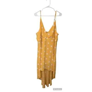 Abito basso Forever 21 giallo spaghetti a pois Hugh taglia 3X - Foto 1 di 5