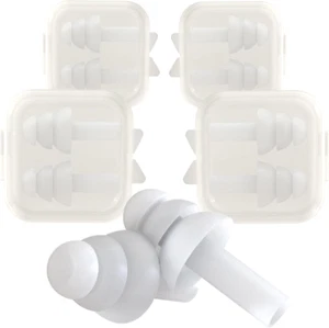 Silicone Ear Plugs for Sleeping, Airplane, Office, Showering - Soft, Adjustable, - Picture 1 of 12