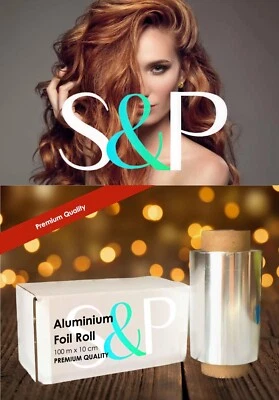 S&P Highlighting Foil For Coloring Hair New In Box With Cutter aluminium 100m X 10cm