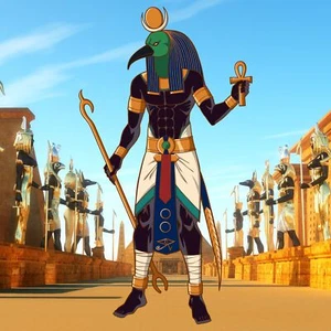 TiBS Egyptian Mythology Thoth 3″ Enamel Pin - Picture 1 of 2