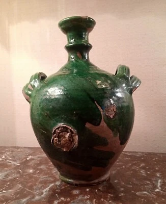 34 cm - Ancien grand vinaigrier en gres - Photo 1/4