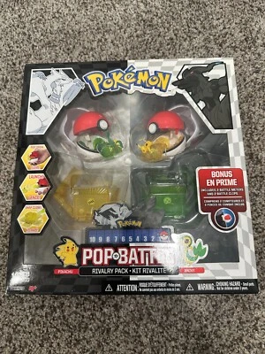 NEW NIB Pikachu & Snivy Pokemon Pop 'N Battle Rivalry Pack - 2011 JAKKS Pacific - Image 1 of 4