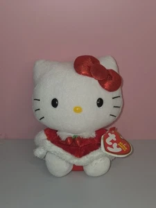 Peluche TY Sanrio HELLO KITTY (robe rouge Père Noël - 5 pouces) Sanrio - Photo 1/9
