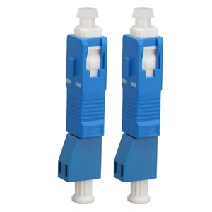 2x Fiber Adapter SC Male To LC Female Low Loss High Accuracy Widely Used SM NEW - Afbeelding 1 van 12
