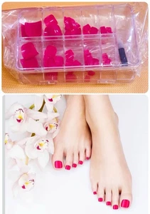 2er Set ❤️ Fußnägel wunderschön Orchidee Rosa Press On - Bild 1 von 5