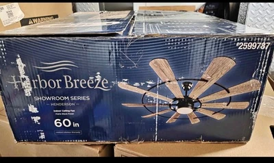 Harbor Breeze 2599787 Henderson 60 Inch Indoor Matte Black Finish Ceiling Fan - Image 1 of 4