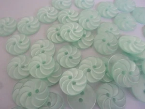 50 Round Orange Slice Pinwheel Buttons 15mm Turquoise Sewing Knits Baby Q01 - Picture 1 of 2