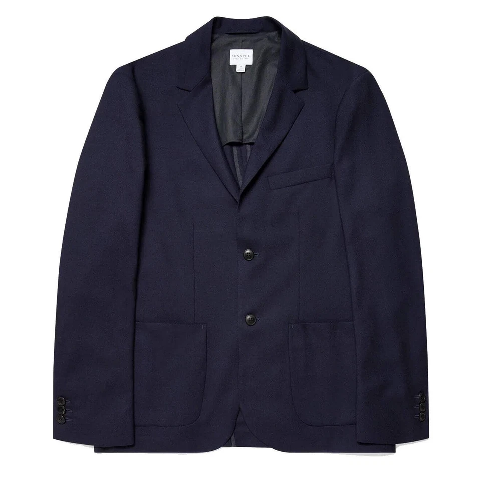 Sunspel Wool Blazer Navy - Image 1 of 1