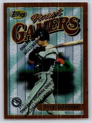 1996 Topps Finest #176 Greg Colbrunn Gamers  BRZ, GA Florida Marlins - Image 1 of 2