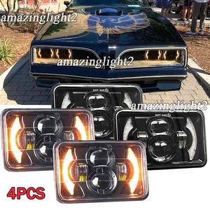 4pcs 4x6" LED Headlights Fit Pontiac Firebird Trans AM 1977 1978 1979 1980 1981 - Picture 1 of 16