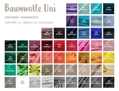 Baumwollstoff Uni *Ab 50cm - Bild 1 von 4