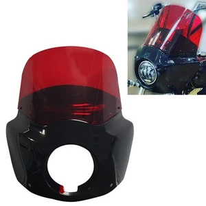 11" Red Fairing Windshield w/ 62mm Clamps Harley Dyna Super Glide FXD 2006-10 - Picture 1 of 7