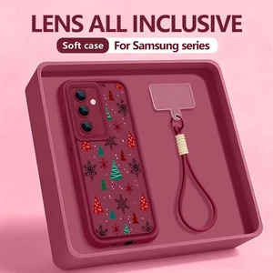 Christmas Xmas Case For Samsung Galaxy A17 A56 A36 A16 A15 A55 A54 Lanyard Cover - Picture 1 of 18