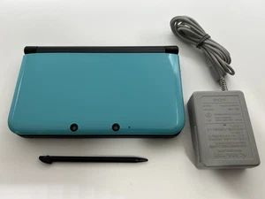 Consola Nintendo 3DS LL Turquesa Negra Paquete Limitado Probada Versión Japonesa - Imagen 1 de 13
