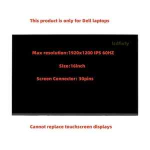 For 16" Dell Precision 5680 Non Touch Screen LED LCD Screen FHD 1920x1200  - Picture 1 of 5