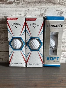 Callaway Supersoft Golf Balls 6pk - White Plus Bonus Pinnacle Sleeve - Picture 1 of 2