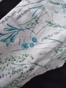 TISCHDECKE BLUMEN Pflanzen 70" RUNDER DURCHMESSER Baumwolle Vintage - Bild 1 von 8