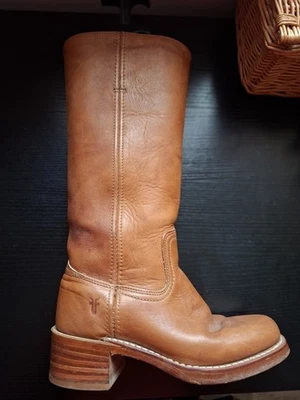 Frye Tan Learther Vintage Campus Boots Womens Size 6M Made In USA - Image 1 of 4