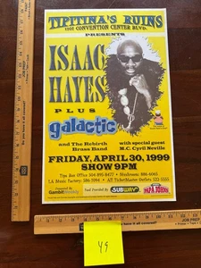 POSTER GALATTICO ISAAC HAYES 1999 - ROVINE DI TIPITINA NEW ORLEANS - Foto 1 di 3