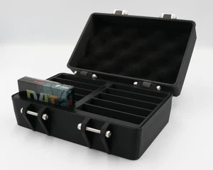 FUNDA PROTECTORA RESISTENTE PARA CASETES DE AUDIO DIGITAL DAT TIENE CAPACIDAD PARA 10 CINTAS - Imagen 1 de 11