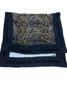 Dolce & Gabbana Logo Large Beach Towel 162x96cm Cotton Made in Italy - Picture 1 of 8