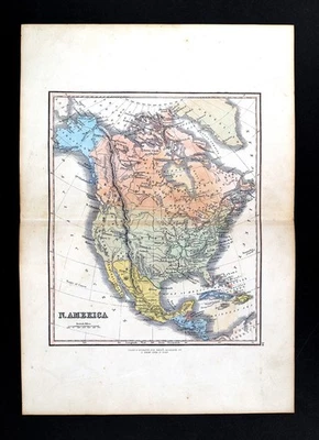 1848 D Nimmo Map North America United States Territories Mexico Canada Alaska - Image 1 of 4