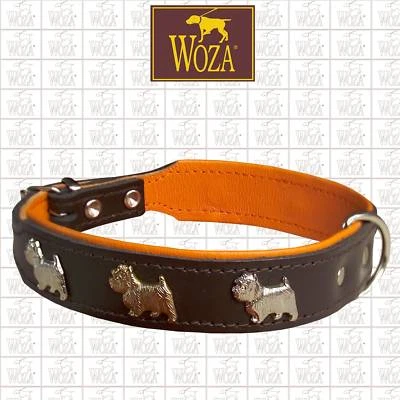 WOZA Premium Hundehalsband WESTI Vollleder Lederhalsband Soft Rindnappa O41872
