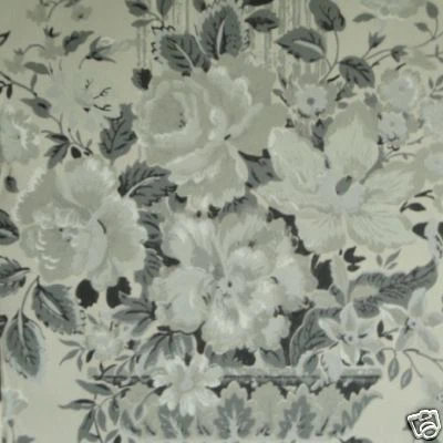 Papel pintado neoclásico estampado a mano de columnas florales blancas negras 14 sr Foto 1 de 4