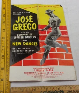 1950s Jose Greco and his Spanish dancers handbill flyer VINTAGE - Imagen 1 de 2