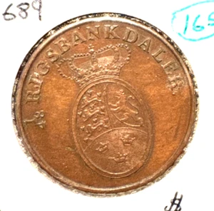 Danimarca 1818 2 Rigsbank Skilling KM 689 XF/AU - Foto 1 di 2