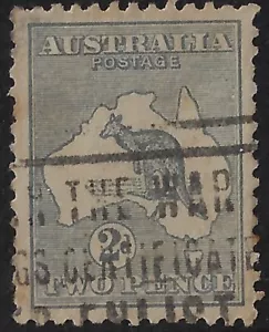 Australien 2d. Roo 1915 SG35a / Scott 45, gebraucht. SG WMK 6, grau, CV 7,50 $ (a4704 - Bild 1 von 2